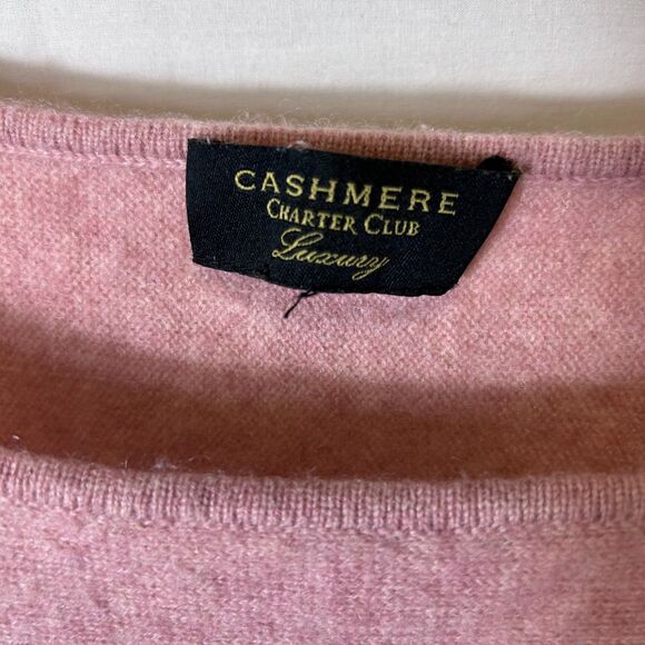 Charter Club Women's Mauve Pink Cashmere Boxy Long Sleeve Sweater Size 3X - Picture 6 of 11